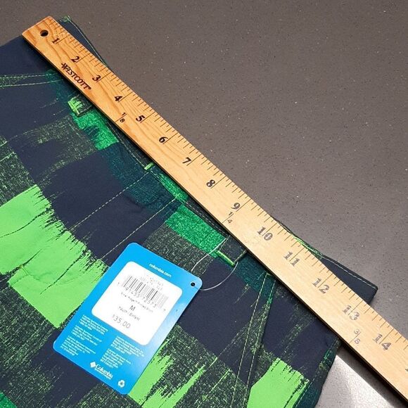 NWT Columbia Green Checkered Youth Board Shorts - Picture 11 of 15